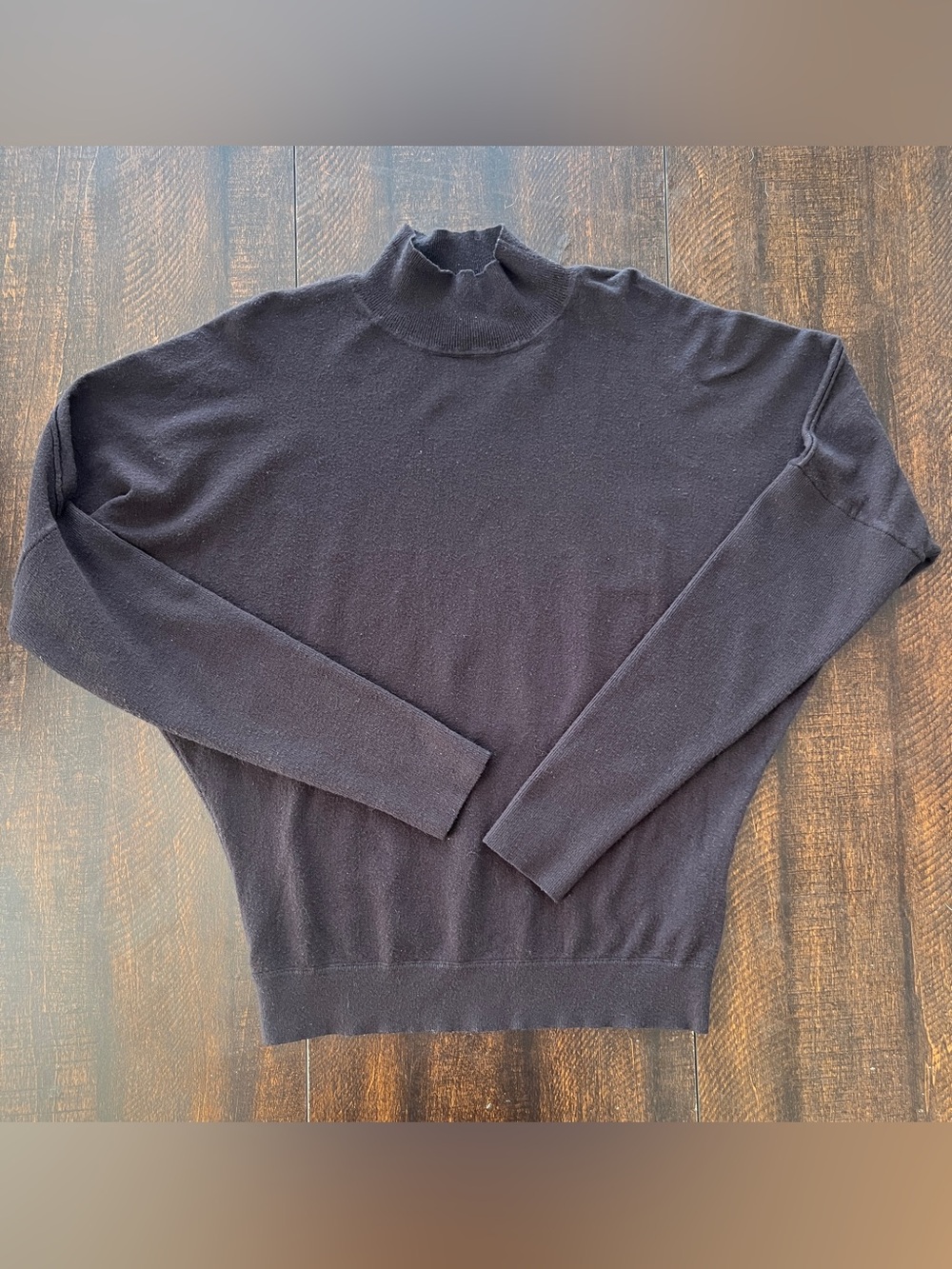 Elegant Minimalist Pilcro Mock Neck Batwing Sweater - Picture 3 of 9